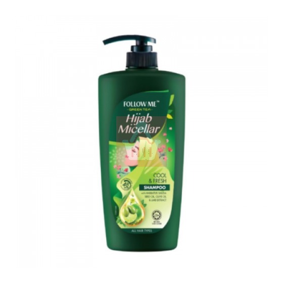 Picture of 650 ml Follow me Hijab Micellar Cool & Fresh shampoo International Malaysian product used for male female
