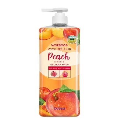 Picture of International Thailand product Body wash Watsons PEACH Shower gel used for male/ female - 1000 ml
