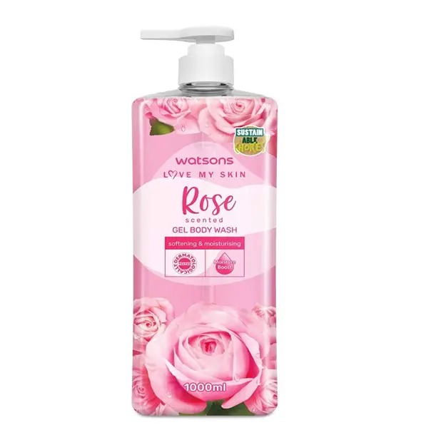 Picture of International Thailand product Body wash Watsons ROSE Shower gel used for male/ female - 1000 ml