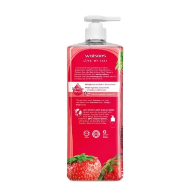 Picture of International Thailand product Body wash Watsons STRAWBERRY Shower gel used for male/ female - 1000 ml