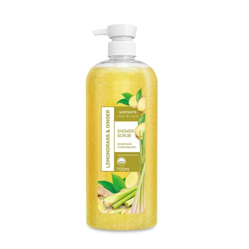 Picture of International Thailand product Body wash Shower scrub Watsons LEMONGRASS AND GINGER used for male / female - 700 ml