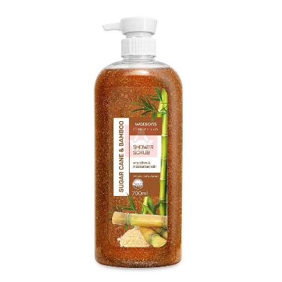 Picture of International Thailand product Body wash Shower scrub Watsons SUGAR CANE & BAMBOO used for male / female  - 700 ml
