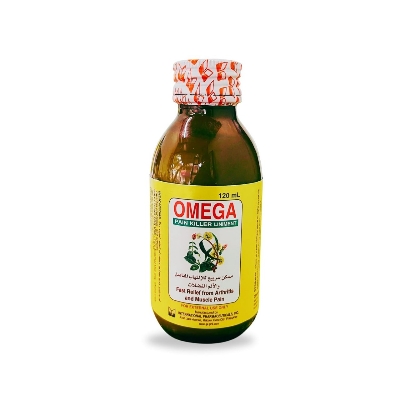 Picture of 120 ml Omega pain killer liniment International Philippines product used for male female