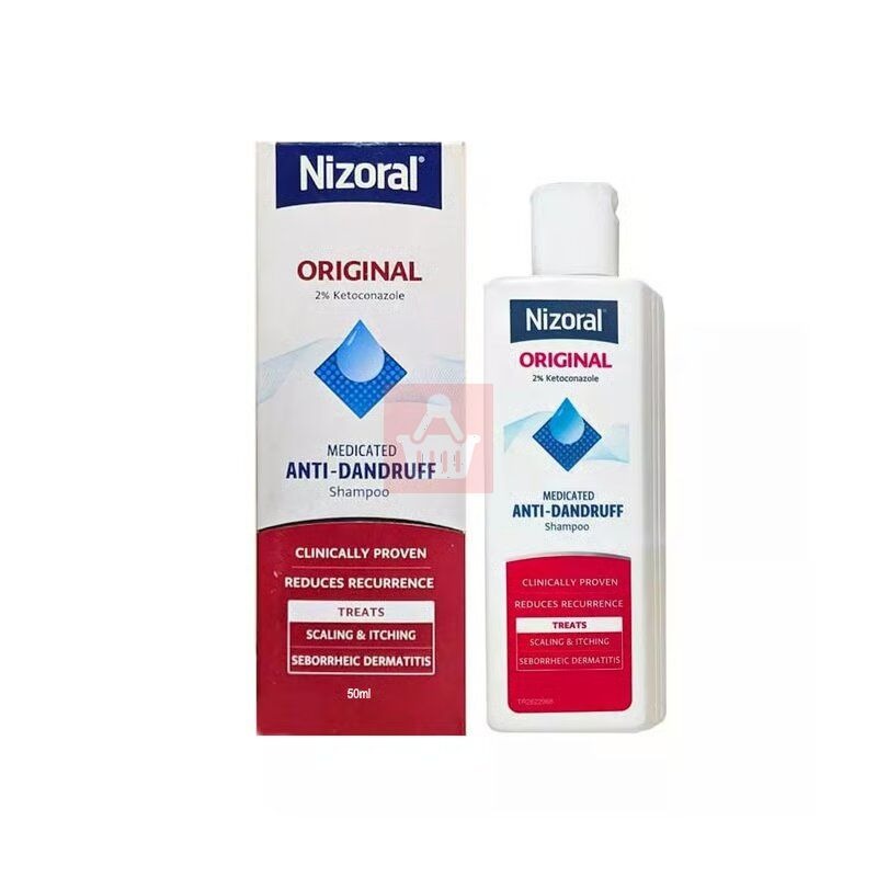 Picture of 50 ml Nizoral Medicated Anti - Dandruff shampoo International Thailand product used for male female