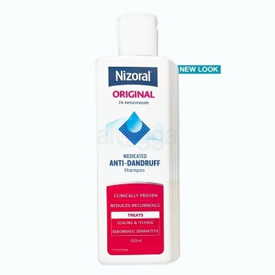 Picture of 100 ml Nizoral Medicated Anti - Dandruff shampoo International Thailand product used for male female