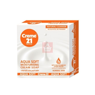 Picture of 125 gm Cream 21 Aqua soft moisturising cream Soap International UAE product used for female/male