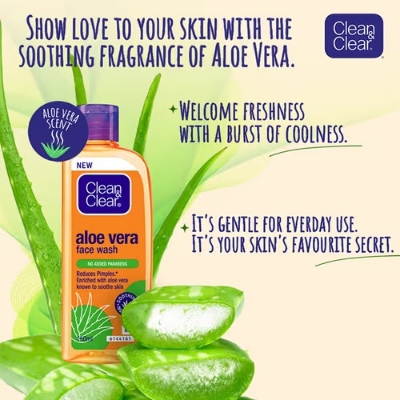 Picture of International Indian Product Clean & Clear Aloe Vera Facewash used for male / female - 50 ml