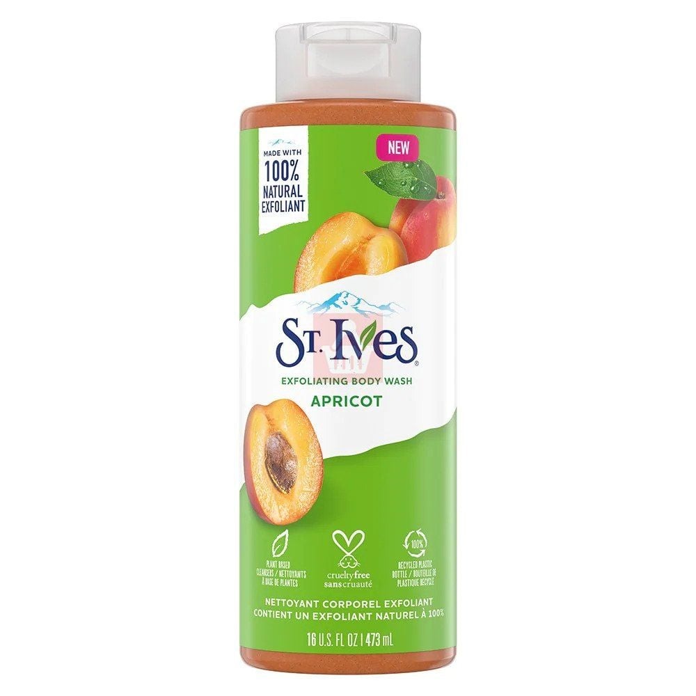 Picture of International USA product ST Ives Apricot Shower gel body wash used for Male/ female - 473 ml