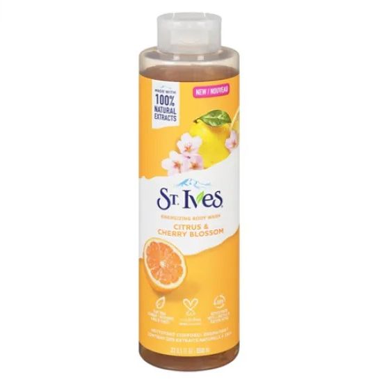 Picture of International USA product ST Ives Citrus & Cherry Blossom Shower gel body wash used for Male/ female - 650 ml