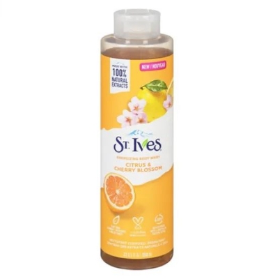 Picture of International USA product ST Ives Citrus & Cherry Blossom Shower gel body wash used for Male/ female - 650 ml