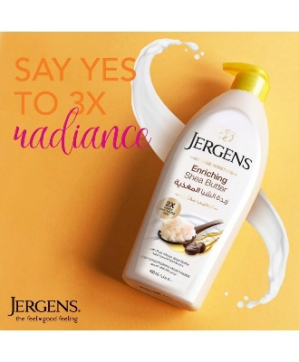 Picture of International UAE product Any season used jergens Enriching Shea butter Moisturizer body lotion - 400 ml