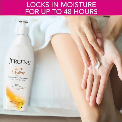 Picture of International UAE product Any season used Jergens Ultra healing Moisturizer body lotion for male/ female - 400 ml