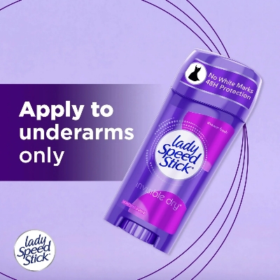 Picture of 65 gm Shower Fresh lady speed stick invisible dry power deodorant International USA product used for female