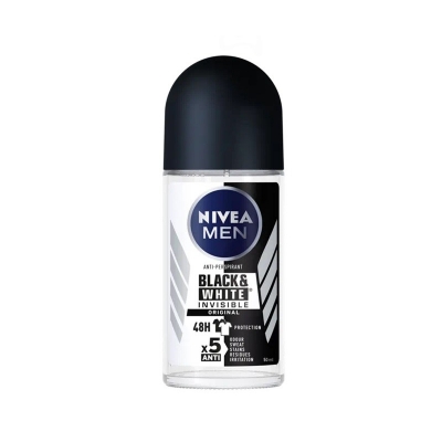 Picture of Nivea Men 5in1 Black & White Invisible Original Fresh 48H Anti-Perspirant Deodorant Roll-on - 50 ml