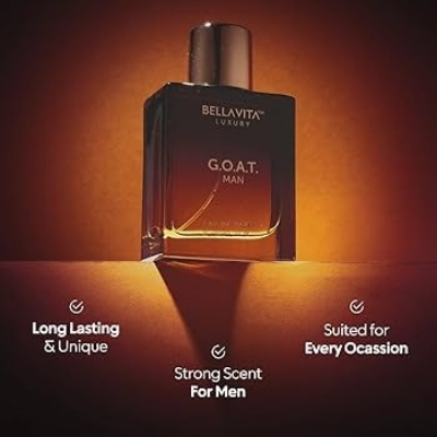 Picture of 100 ml BELLAVITA LUXURY G.O.A.T Men Perfume Indian product used for male