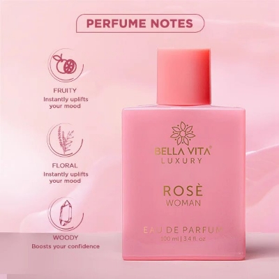 Picture of 100 ml BELLAVITA LUXURY ROSE WOMEN Perfume Indian product used for female