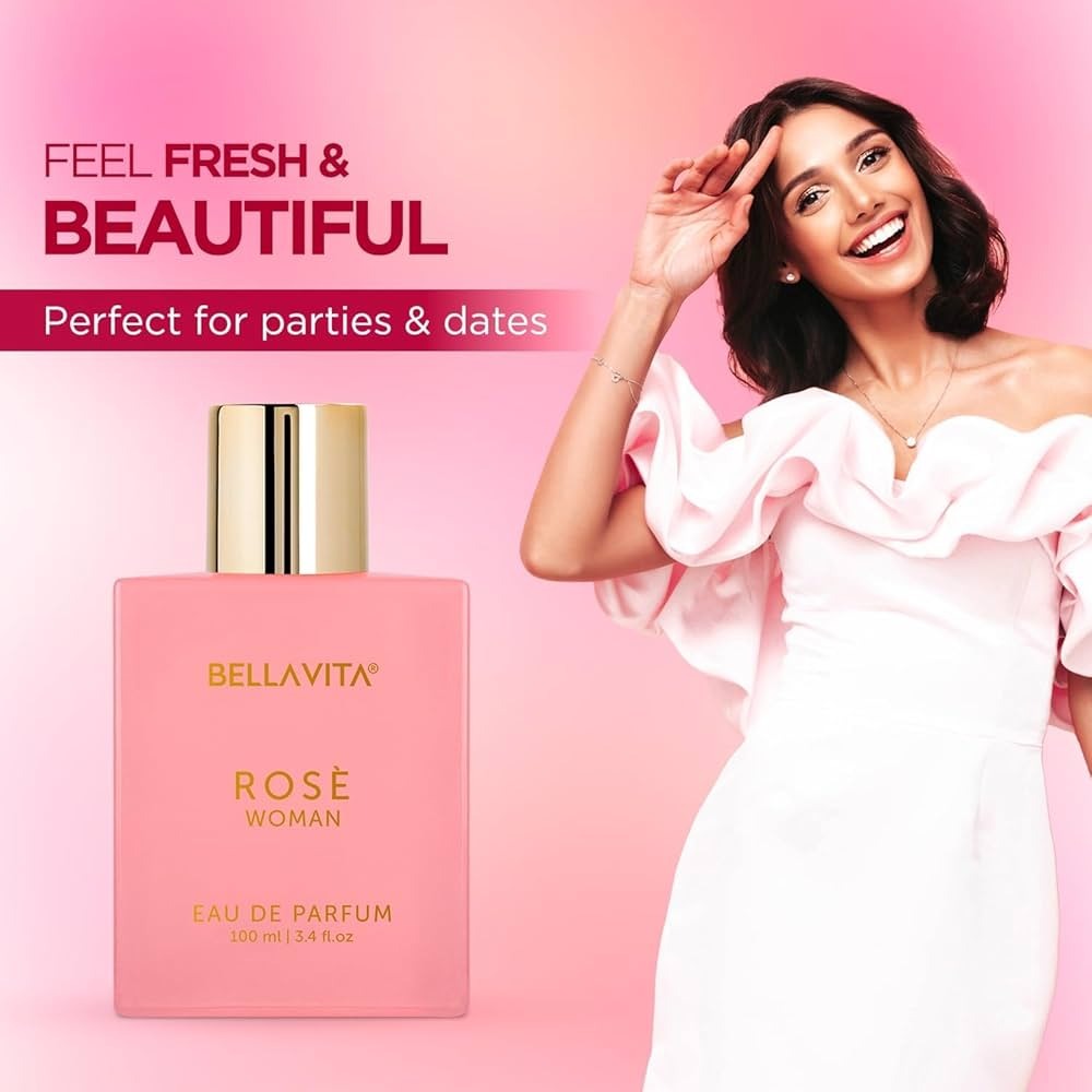 Picture of 100 ml BELLAVITA LUXURY ROSE WOMEN Perfume Indian product used for female