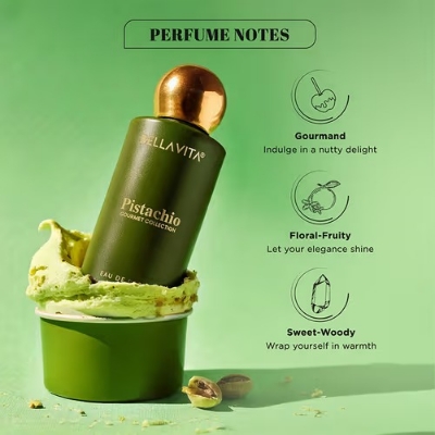 Picture of 100 ml BELLAVITA LUXURY Pistachio Perfume Indian product used for male female