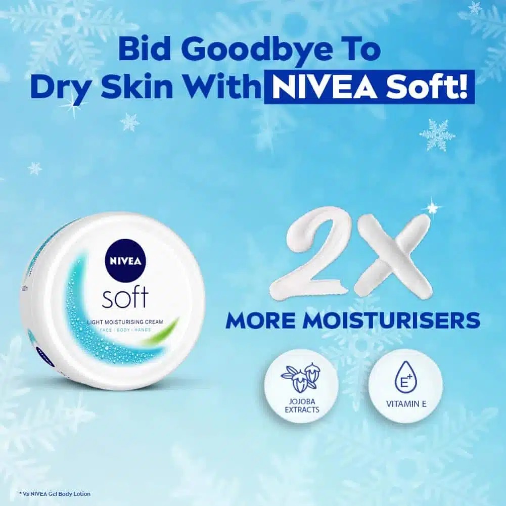 Picture of 50 ml Nivea Soft MOISTURIZER Cream International Germany Product used for male/female