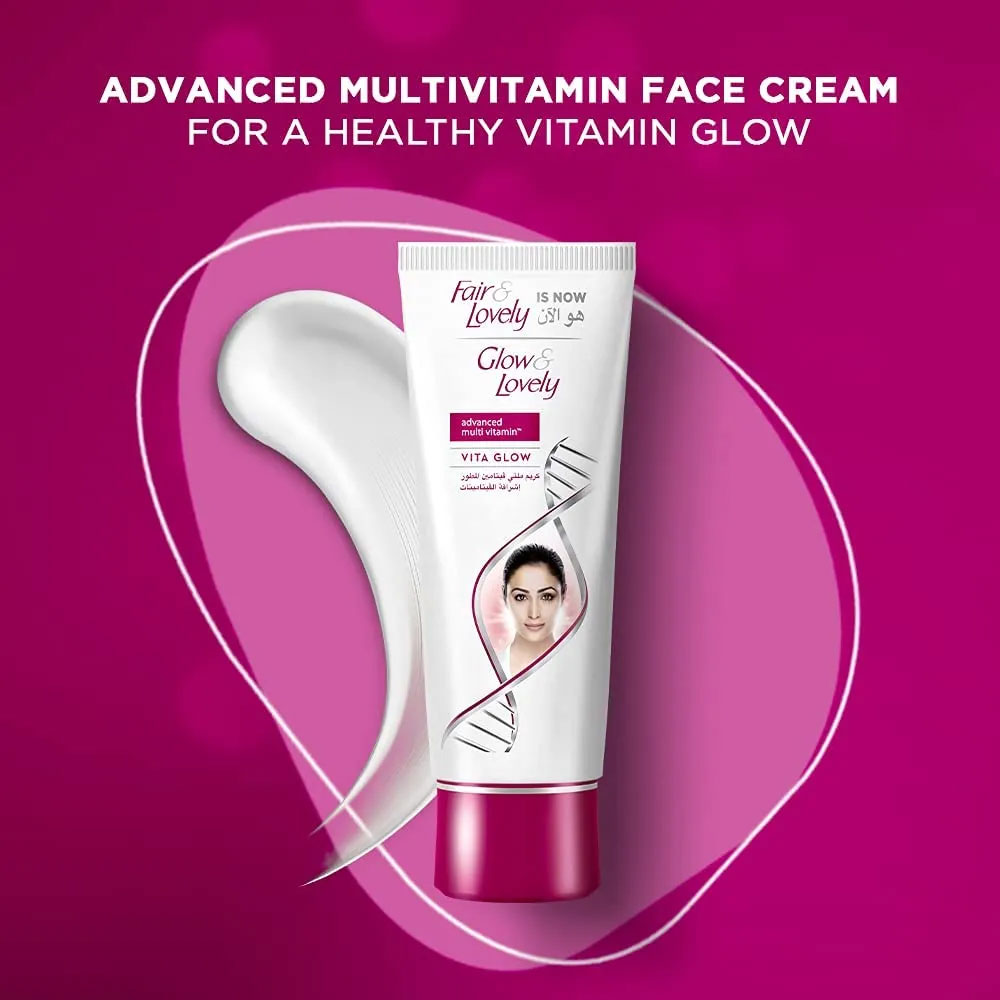 Picture of 100 gm Glow & Lovely advanced multi vitamin vita glow cream International UAE product used for male/female
