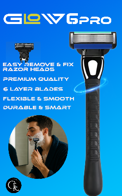 Picture of Glow 6 Pro Reusable Razors/Cartridge razor