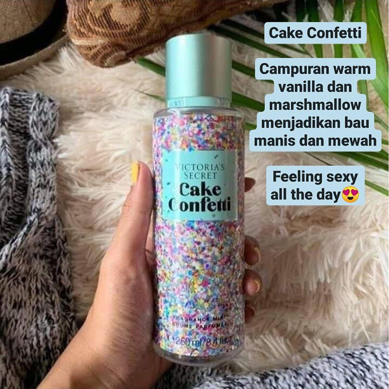 Picture of 250 ml VICTORIA'S SECRET Cake confetti Body perfume party scent International USA product Used for female