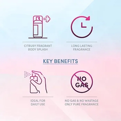 Picture of International Indian Product Layerr Wottagirl Pink angel Fragrant body splash 135 Ml