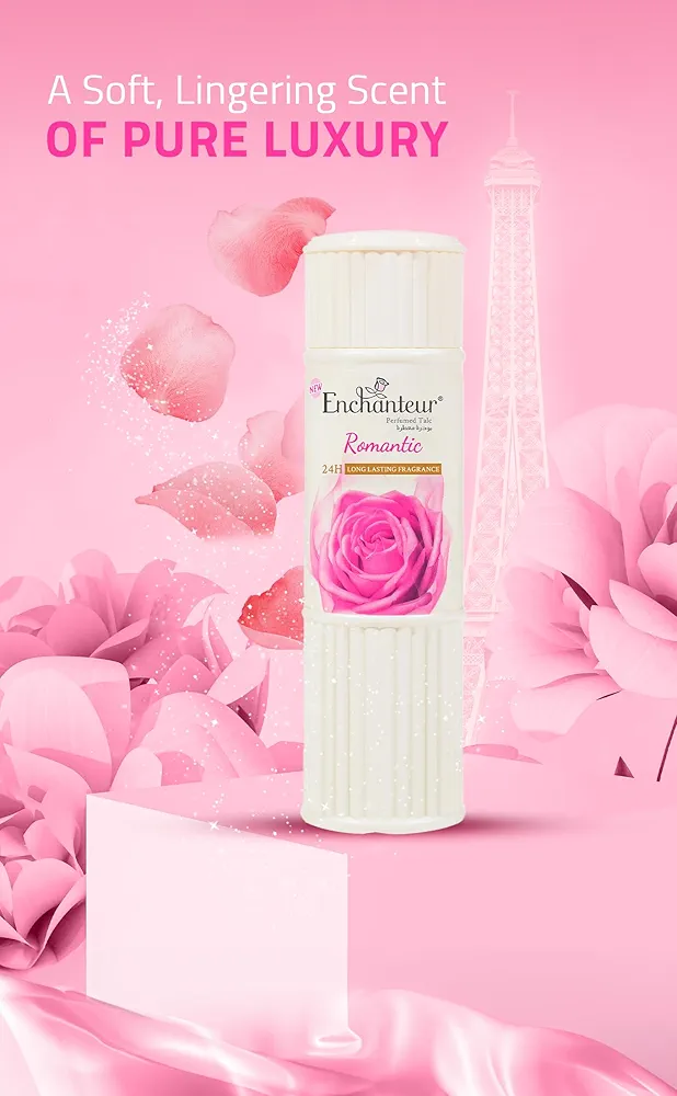 Picture of International Malaysian product Enchanteur talcum Romantic Powder Used for male/female 125 Gm