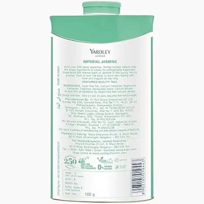Picture of International UK Product Yeardley Imperial Jasmine Fragrant Talc 250 Gm