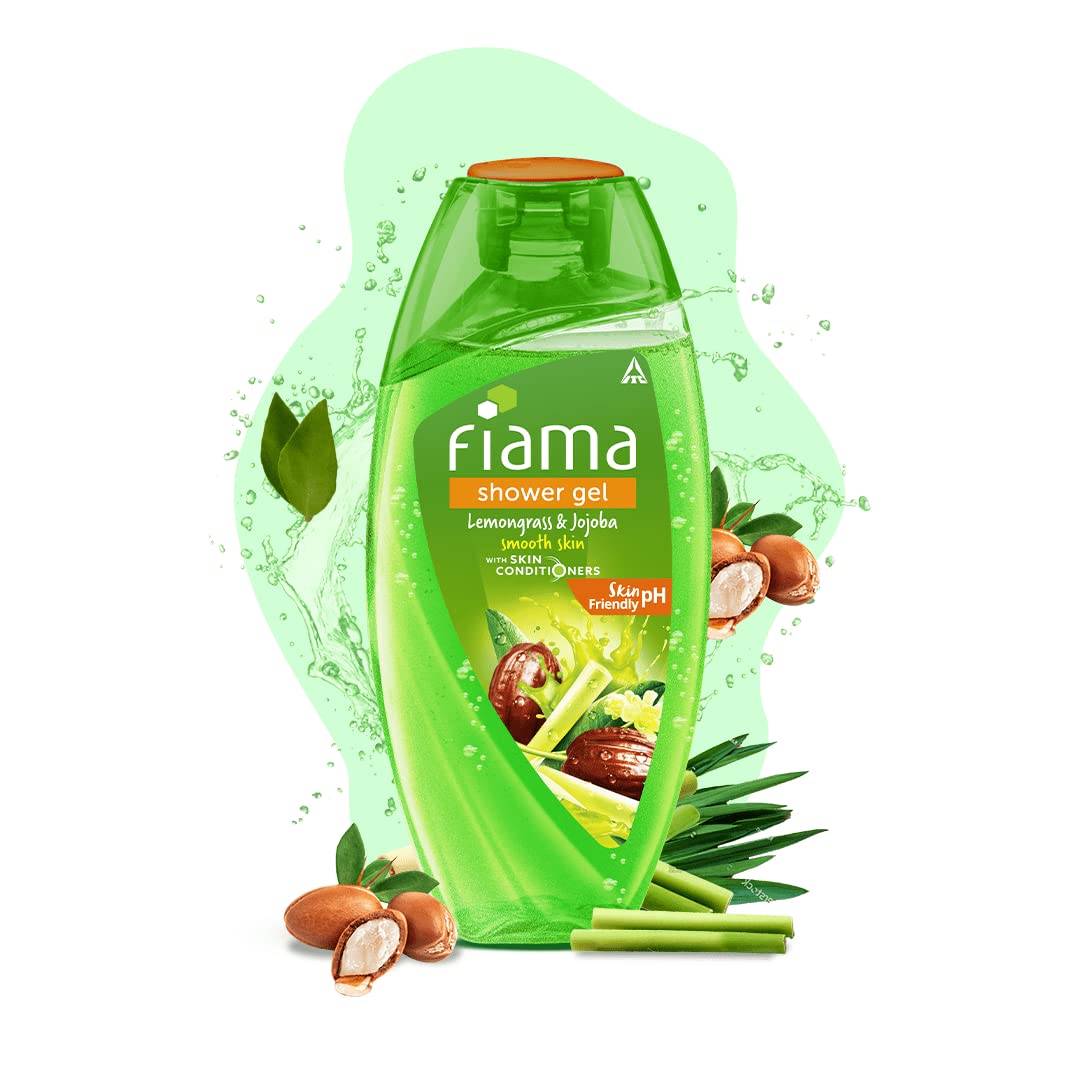Picture of Indian product Fiama Shower Gel Lemongrass & jojoba smooth Skin with skin Conditioners 250 Ml