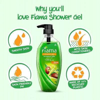Picture of International indian Product Fiama Shower Gel Lemongrass & Jojoba Smooth skin With skin Conditioners 500 Ml