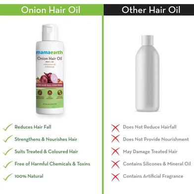 Picture of Indian product Mama earth Onion Hair Oil For hair Fall Control 100 Ml