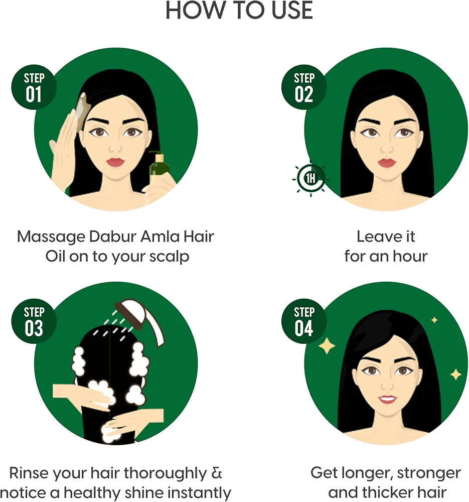 Picture of Indian Product Dabur Amla Hair Oil 3 Hair Benefits ( Stronger, Longer,Thicker) 275 Ml