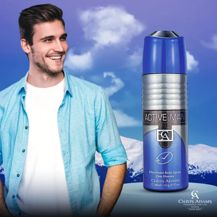 Picture of International UAE Product Chris Adams Active Man Anti- perspirant deodorant Body spray 200 Ml