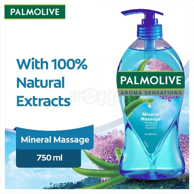 Picture of International Malaysian product Palmolive Aroma sensations Mineral Massage With Aloe Vera For Used male /female Shower Gel 750 Ml