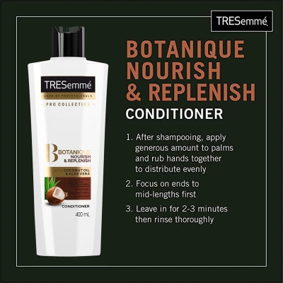 Picture of International UAE Product Tresemme Botanique nourish & Replenish With Coconut oil & Aloe Vera Conditioner For used male/female 400 Ml