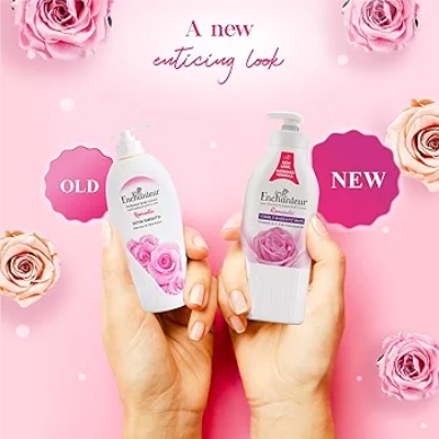 Picture of International Uk Product Enchanteur Perfume body Lotion Romantic Satin smooth Aloe Vera & Olive Butter For used Male/female 500 Ml