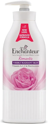 Picture of International Uk Product Enchanteur Perfume body Lotion Romantic Satin smooth Aloe Vera & Olive Butter For used Male/female 500 Ml