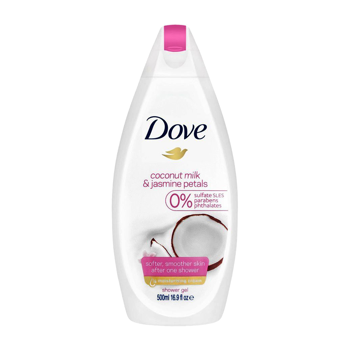 Picture of International Product Dove Coconut Milk & jasmine petals Moisturising Cream Shower Gel used For male /female 500 Ml