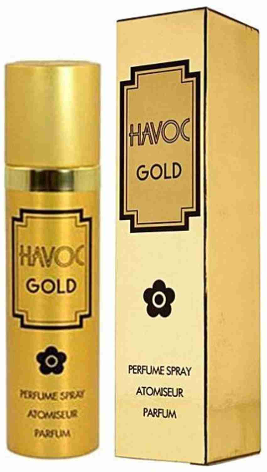 Picture of International UAE Product Havoc Gold perfume Spray Atomseur Perfume used for male /Female 75 Ml