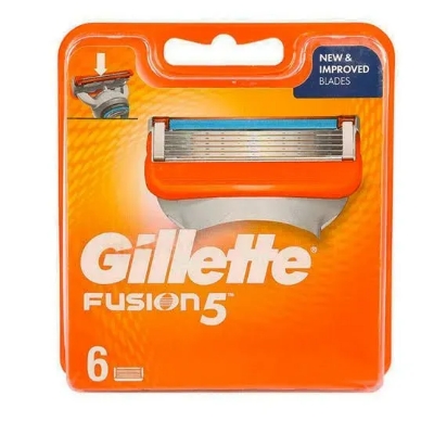 Picture of International Product Fusion manual shaving razor blades cartridge 6 pack