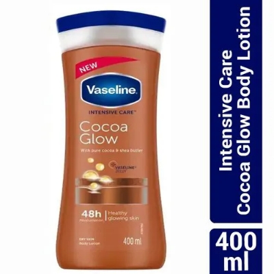 Picture of International UAE product vaseline Intensive Care Cocoa butter glow lotion used For male /female 400 Ml