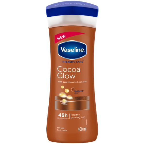Picture of International UAE product vaseline Intensive Care Cocoa butter glow lotion used For male /female 400 Ml
