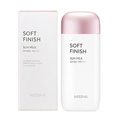 Picture of International Korean Product Missha Soft Finish Sun milk SPF 50+ PA+++ Used For male /female 70 Ml