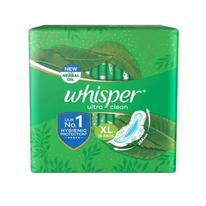 Picture of Whisper Ultra clean Wings Sanitary Pads Xl 15 Pads