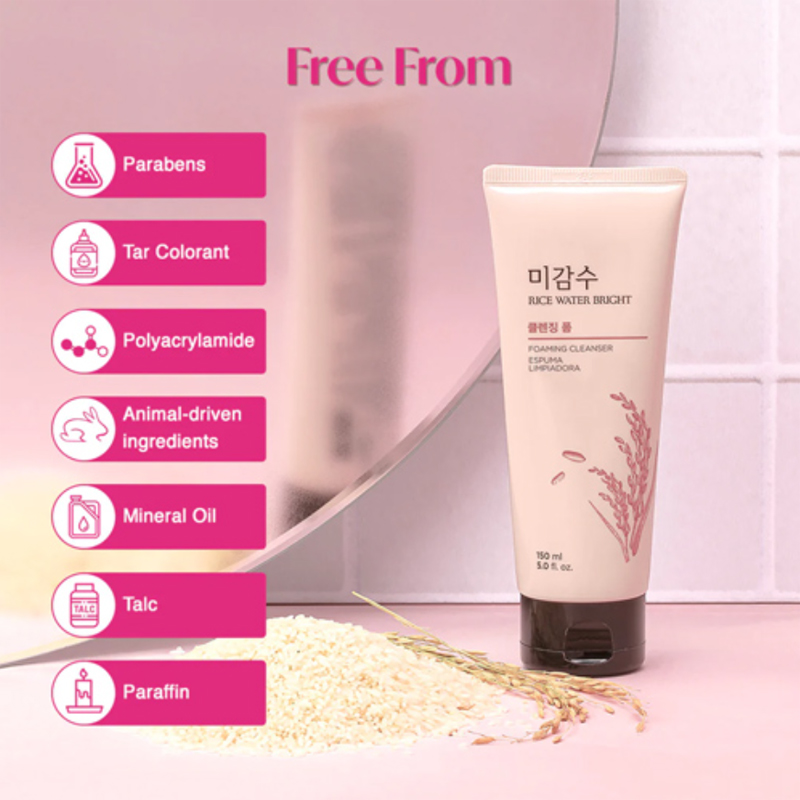 Picture of International Korean Product The Face Shop Rice water Bright Cleansing Foam used For male /female 100 Ml