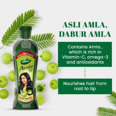Picture of Indian product Dabur Amla Hair Oil used For Male/female 275 Ml
