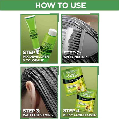 Picture of Indian Product Garnier Nourishing Permanent Naturals black hair Colour Used For Male/female -70Ml +60gm