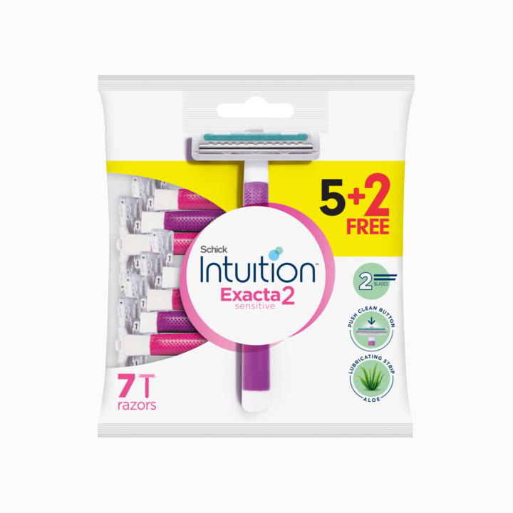 Picture of International Thailand product Schick Intuition Exacta 2 Sensitive Razor (5+2) Used for female