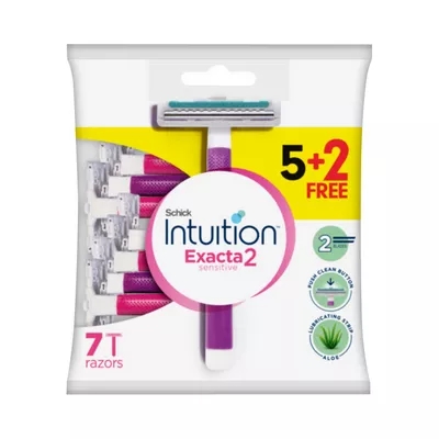 Picture of International Thailand product Schick Intuition Exacta 2 Sensitive Razor (5+2) Used for female